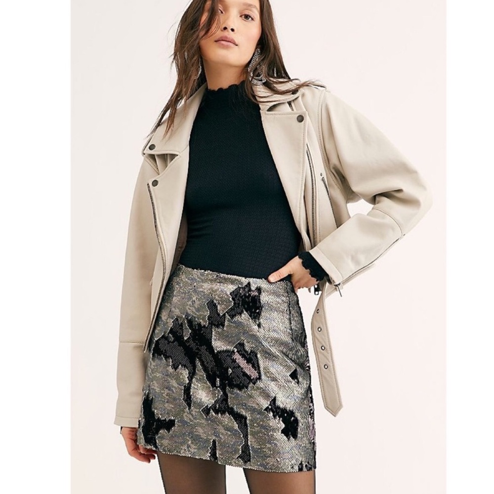 Free people sequin mini skirt